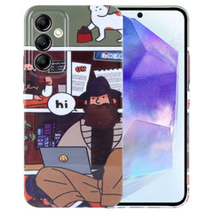 Painted Pattern Precise Hole PC Phone Case, For Samsung Galaxy A55 5G