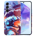 For Samsung Galaxy A55 5G / Orange Paint Astronaut