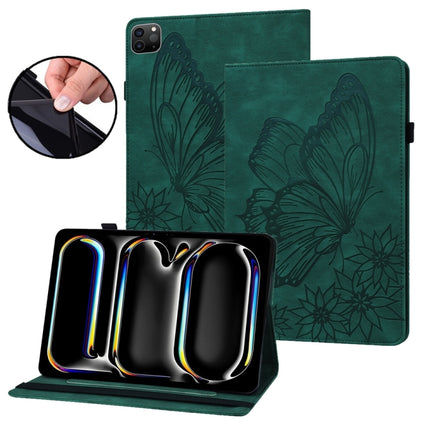 Big Butterfly Embossed Leather Tablet Case, For iPad Pro 13 2025 / 2024, For iPad Pro 11 2025 / 2024, For iPad Pro 12.9 2022 / Air 13 2024 / 2025