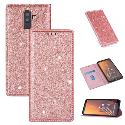 Ultrathin Glitter Magnetic Horizontal Flip Leather Case with Holder & Card Slots, For Samsung Galaxy A6+ / J8 (2018), For Samsung Galaxy A10e, For Samsung Galaxy A20 / A30, For Samsung Galaxy A20e