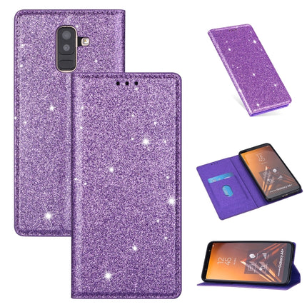 Ultrathin Glitter Magnetic Horizontal Flip Leather Case with Holder & Card Slots, For Samsung Galaxy A6+ / J8 (2018), For Samsung Galaxy A10e, For Samsung Galaxy A20 / A30, For Samsung Galaxy A20e