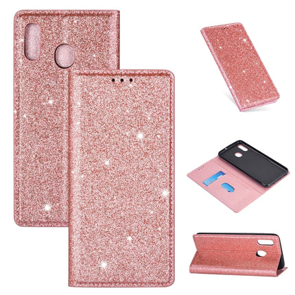 Ultrathin Glitter Magnetic Horizontal Flip Leather Case with Holder & Card Slots, For Samsung Galaxy A6+ / J8 (2018), For Samsung Galaxy A10e, For Samsung Galaxy A20 / A30, For Samsung Galaxy A20e