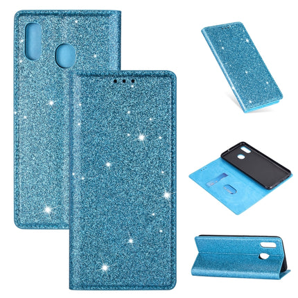 Ultrathin Glitter Magnetic Horizontal Flip Leather Case with Holder & Card Slots, For Samsung Galaxy A6+ / J8 (2018), For Samsung Galaxy A10e, For Samsung Galaxy A20 / A30, For Samsung Galaxy A20e