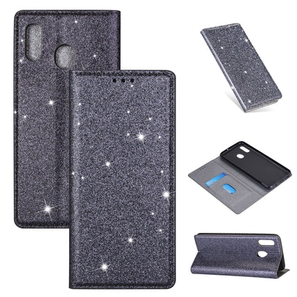 Ultrathin Glitter Magnetic Horizontal Flip Leather Case with Holder & Card Slots, For Samsung Galaxy A6+ / J8 (2018), For Samsung Galaxy A10e, For Samsung Galaxy A20 / A30, For Samsung Galaxy A20e