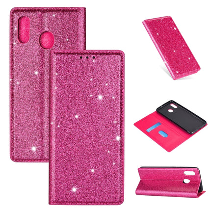 Ultrathin Glitter Magnetic Horizontal Flip Leather Case with Holder & Card Slots, For Samsung Galaxy A40, For Samsung Galaxy A60, For Samsung Galaxy A20LF, For Samsung Galaxy A30s / A50 / A50s