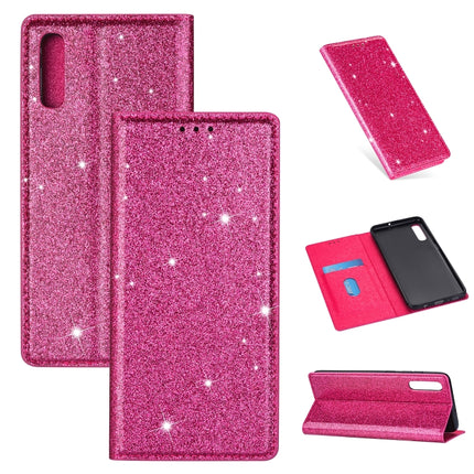 Ultrathin Glitter Magnetic Horizontal Flip Leather Case with Holder & Card Slots, For Samsung Galaxy A40, For Samsung Galaxy A60, For Samsung Galaxy A20LF, For Samsung Galaxy A30s / A50 / A50s