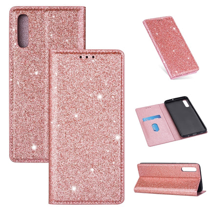 Ultrathin Glitter Magnetic Horizontal Flip Leather Case with Holder & Card Slots, For Samsung Galaxy A40, For Samsung Galaxy A60, For Samsung Galaxy A20LF, For Samsung Galaxy A30s / A50 / A50s