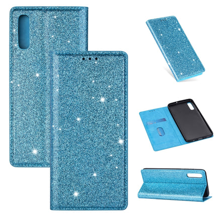 Ultrathin Glitter Magnetic Horizontal Flip Leather Case with Holder & Card Slots, For Samsung Galaxy A70, For Samsung Galaxy A7 (2018) / A750, For Samsung Galaxy J4 (2018), For Samsung Galaxy J4+