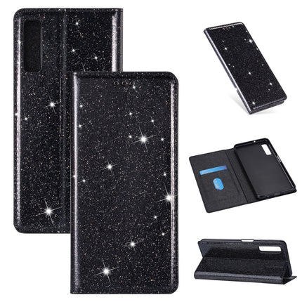 Ultrathin Glitter Magnetic Horizontal Flip Leather Case with Holder & Card Slots, For Samsung Galaxy A70, For Samsung Galaxy A7 (2018) / A750, For Samsung Galaxy J4 (2018), For Samsung Galaxy J4+