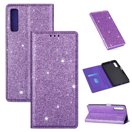 Ultrathin Glitter Magnetic Horizontal Flip Leather Case with Holder & Card Slots, For Samsung Galaxy A70, For Samsung Galaxy A7 (2018) / A750, For Samsung Galaxy J4 (2018), For Samsung Galaxy J4+