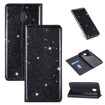 Ultrathin Glitter Magnetic Horizontal Flip Leather Case with Holder & Card Slots, For Samsung Galaxy A70, For Samsung Galaxy A7 (2018) / A750, For Samsung Galaxy J4 (2018), For Samsung Galaxy J4+