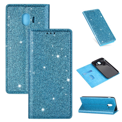 Ultrathin Glitter Magnetic Horizontal Flip Leather Case with Holder & Card Slots, For Samsung Galaxy A70, For Samsung Galaxy A7 (2018) / A750, For Samsung Galaxy J4 (2018), For Samsung Galaxy J4+