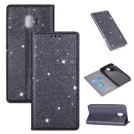 Ultrathin Glitter Magnetic Horizontal Flip Leather Case with Holder & Card Slots, For Samsung Galaxy A70, For Samsung Galaxy A7 (2018) / A750, For Samsung Galaxy J4 (2018), For Samsung Galaxy J4+