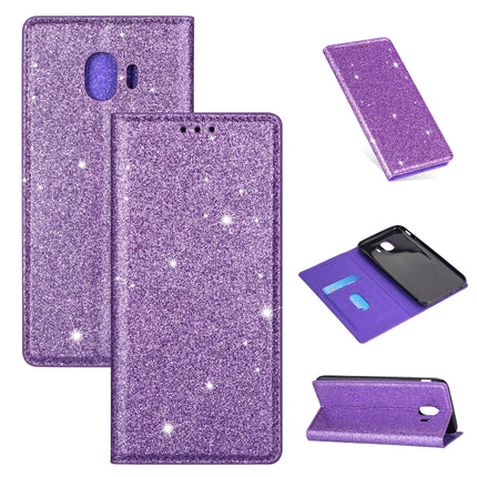 Ultrathin Glitter Magnetic Horizontal Flip Leather Case with Holder & Card Slots, For Samsung Galaxy A70, For Samsung Galaxy A7 (2018) / A750, For Samsung Galaxy J4 (2018), For Samsung Galaxy J4+