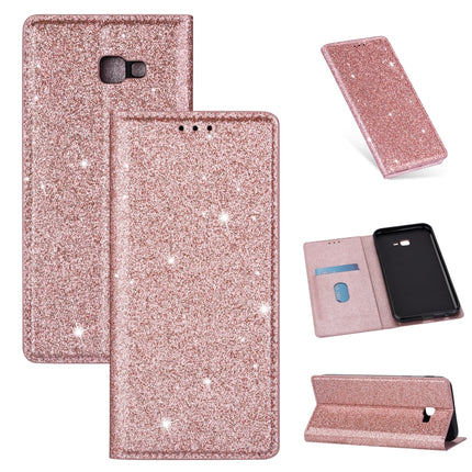 Ultrathin Glitter Magnetic Horizontal Flip Leather Case with Holder & Card Slots, For Samsung Galaxy A70, For Samsung Galaxy A7 (2018) / A750, For Samsung Galaxy J4 (2018), For Samsung Galaxy J4+