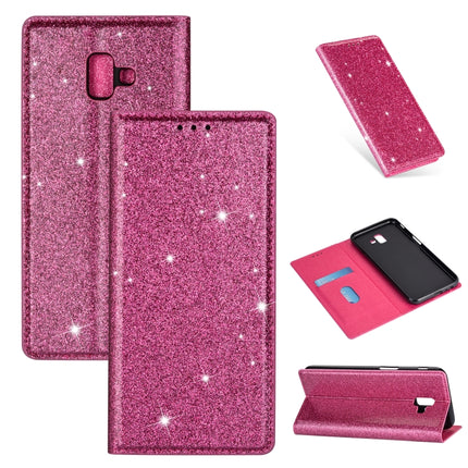Ultrathin Glitter Magnetic Horizontal Flip Leather Case with Holder & Card Slots, For Samsung Galaxy J6 (2018), For Samsung Galaxy J6+, For Samsung Galaxy Note 8, For Samsung Galaxy Note 9