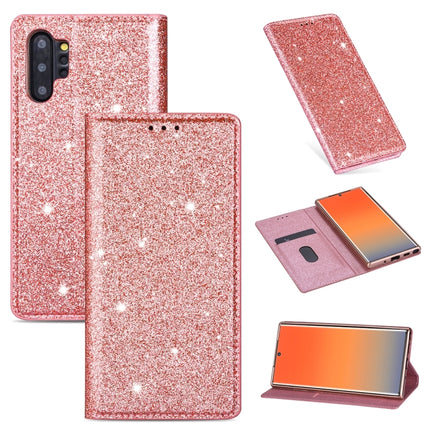 Ultrathin Glitter Magnetic Horizontal Flip Leather Case with Holder & Card Slots, For Samsung Galaxy Note 10, For Samsung Galaxy Note 10 Plus, For Samsung Galaxy S9, For Samsung Galaxy S10