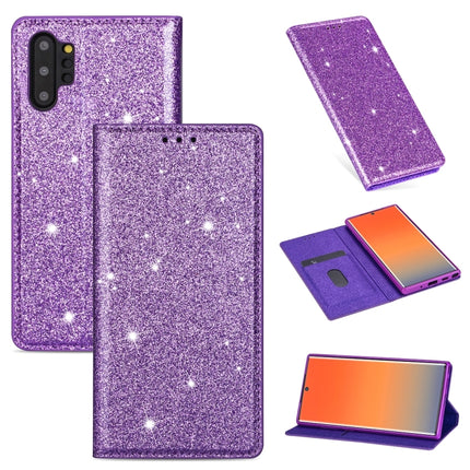 Ultrathin Glitter Magnetic Horizontal Flip Leather Case with Holder & Card Slots, For Samsung Galaxy Note 10, For Samsung Galaxy Note 10 Plus, For Samsung Galaxy S9, For Samsung Galaxy S10