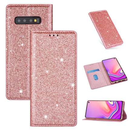 Ultrathin Glitter Magnetic Horizontal Flip Leather Case with Holder & Card Slots, For Samsung Galaxy Note 10, For Samsung Galaxy Note 10 Plus, For Samsung Galaxy S9, For Samsung Galaxy S10