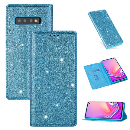 Ultrathin Glitter Magnetic Horizontal Flip Leather Case with Holder & Card Slots, For Samsung Galaxy S10e, For Samsung Galaxy S10+, For Samsung Galaxy A41, For Samsung Galaxy A81