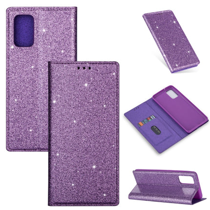 Ultrathin Glitter Magnetic Horizontal Flip Leather Case with Holder & Card Slots, For Samsung Galaxy S20, For Samsung Galaxy S20+, For Samsung Galaxy S20 Ultra, For Samsung Galaxy M30