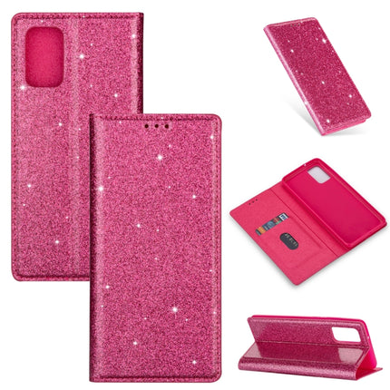 Ultrathin Glitter Magnetic Horizontal Flip Leather Case with Holder & Card Slots, For Samsung Galaxy S20, For Samsung Galaxy S20+, For Samsung Galaxy S20 Ultra, For Samsung Galaxy M30