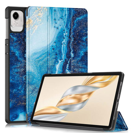 Custer Painted 3-Fold Leather Tablet Case, For Honor Pad X9a / X9 Pro, For Honor Pad V9 11.5, For Honor Pad X8a, For Honor Pad 9