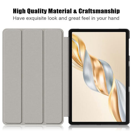 Custer Painted 3-Fold Leather Tablet Case, For Honor Pad X9a / X9 Pro, For Honor Pad V9 11.5, For Honor Pad X8a, For Honor Pad 9