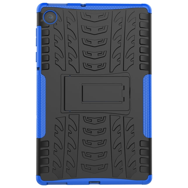 Tire Texture Shockproof TPU+PC Protective Case with Holder, For Lenovo Tab M10 Plus TB-X606F