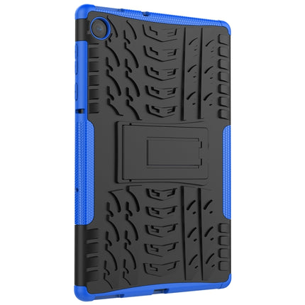 Tire Texture Shockproof TPU+PC Protective Case with Holder, For Lenovo Tab M10 Plus TB-X606F