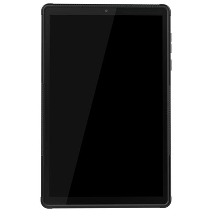 Tire Texture Shockproof TPU+PC Protective Case with Holder, For Lenovo Tab M10 Plus TB-X606F
