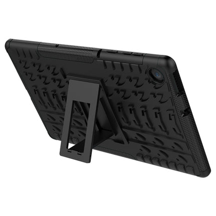 Tire Texture Shockproof TPU+PC Protective Case with Holder, For Lenovo Tab M10 Plus TB-X606F