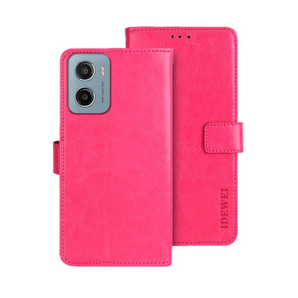 idewei Crazy Horse Texture Leather Phone Case, For Motorola Moto G15 Power, For Motorola Moto E15, For Motorola Moto G05