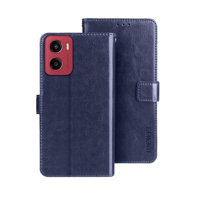 idewei Crazy Horse Texture Leather Phone Case, For Motorola Moto G15 Power, For Motorola Moto E15, For Motorola Moto G05