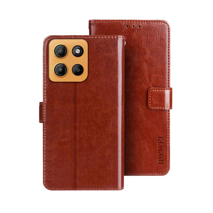 idewei Crazy Horse Texture Leather Phone Case, For Motorola Moto G15, For Motorola Moto G Power 2025, For Motorola Moto G75 5G