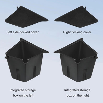 For Tesla Model Y 2021-2023 2pcs / Set Car Trunk Side Storage Box, Flagship Model, with Cover, without Cover