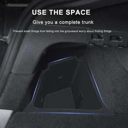 For Tesla Model Y 2021-2023 2pcs / Set Car Trunk Side Storage Box, Flagship Model, with Cover, without Cover