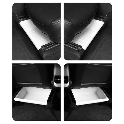 For Tesla Model Y 2021-2023 TPE Storage Organizer Under Car Seat, with Cover, without Cover