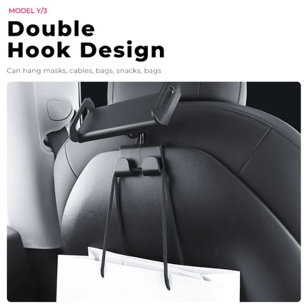 For Tesla Model 3 / Y Car Rear Seat Phone Tablet Holder, Bracket Base, Base + Phone Bracket