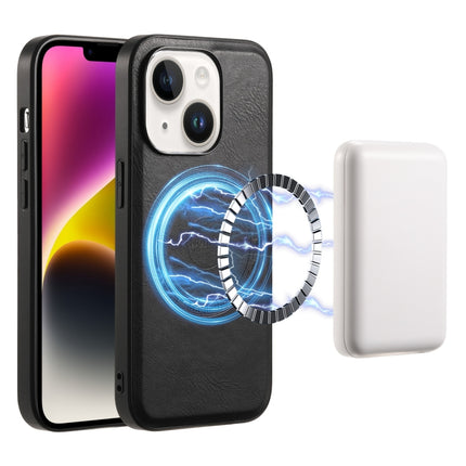 Denior Cowhide Texture Leather MagSafe Phone Case