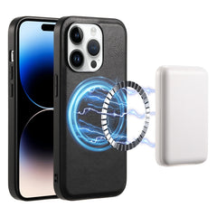 Denior Cowhide Texture Leather MagSafe Phone Case, For iPhone 15 Plus, For iPhone 15, For iPhone 14 Plus, For iPhone 14/13, For iPhone 14 Pro, For iPhone 14 Pro Max