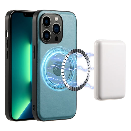Denior Cowhide Texture Leather MagSafe Phone Case, For iPhone 13 Pro Max, For iPhone 13 Pro, For iPhone 12/12 Pro, For iPhone 12 Pro Max