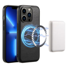 Denior Cowhide Texture Leather MagSafe Phone Case, For iPhone 13 Pro Max, For iPhone 13 Pro, For iPhone 12/12 Pro, For iPhone 12 Pro Max