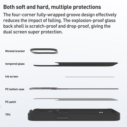 NFC Four-Color E-ink Screen DIY Phone Case, For iPhone 14 Pro Max, For iPhone 13