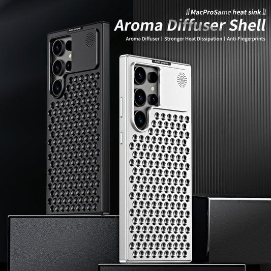 R-JUST RJ58 Aromatherapy Metal Cooling Phone Case, For Samsung Galaxy S24 Ultra 5G, For Samsung Galaxy S24+ 5G, For Samsung Galaxy S24 5G, For Samsung Galaxy S23 Ultra 5G