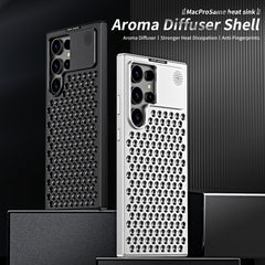 R-JUST RJ58 Aromatherapy Metal Cooling Phone Case, For Samsung Galaxy S24 Ultra 5G, For Samsung Galaxy S24+ 5G, For Samsung Galaxy S24 5G, For Samsung Galaxy S23 Ultra 5G