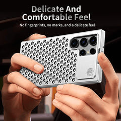 R-JUST RJ58 Aromatherapy Metal Cooling Phone Case, For Samsung Galaxy S24 Ultra 5G, For Samsung Galaxy S24+ 5G, For Samsung Galaxy S24 5G, For Samsung Galaxy S23 Ultra 5G