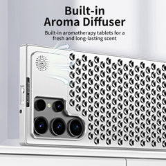 R-JUST RJ58 Aromatherapy Metal Cooling Phone Case, For Samsung Galaxy S24 Ultra 5G, For Samsung Galaxy S24+ 5G, For Samsung Galaxy S24 5G, For Samsung Galaxy S23 Ultra 5G