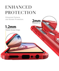 Carbon Fiber Protective Case with 360 Degree Rotating Ring Holder, For Samsung Galaxy A21 (US), For Samsung Galaxy A71 (5G), For Samsung Galaxy A51 (5G), For Xiaomi Mi 10 Lite / Youth (5G), For Xiaomi Redmi 9A, For Xiaomi Redmi 9C, For Huawei Y6p