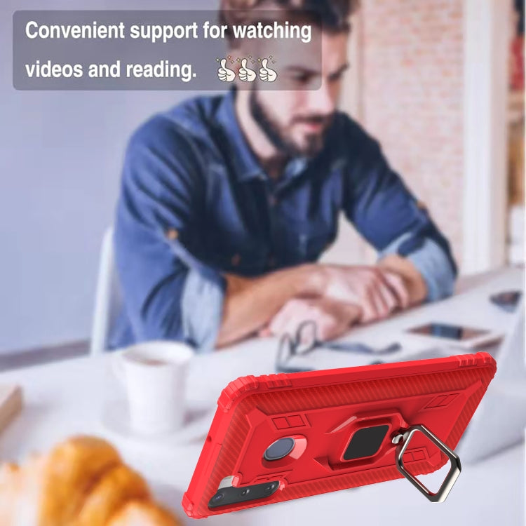 Carbon Fiber Protective Case with 360 Degree Rotating Ring Holder, For Samsung Galaxy A21 (US), For Samsung Galaxy A71 (5G), For Samsung Galaxy A51 (5G), For Xiaomi Mi 10 Lite / Youth (5G), For Xiaomi Redmi 9A, For Xiaomi Redmi 9C